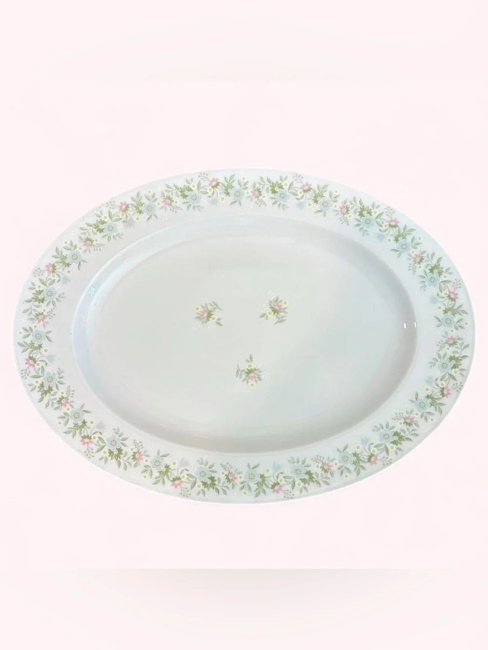 BAVARIA Vintage Floral Porcelain Serving Platter with Pastel Floral Trim 🌷